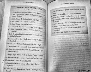Ilber Ortayli 25 Kitap Onerisi