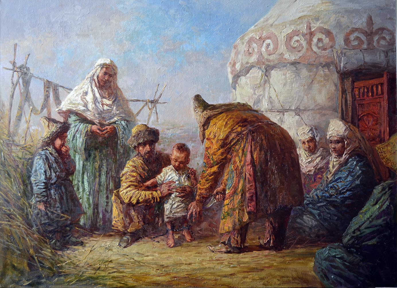 Kazak Turku Aile Otag Cocuklar