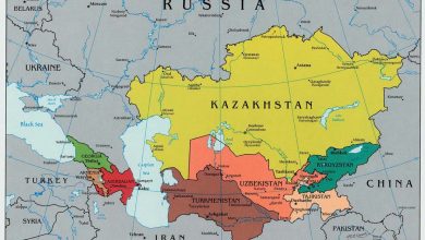 Kafkaslar ve Orta Asya Haritasi