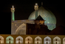 Mescid-i Şah Gece Görünümü, İsfahan, İran