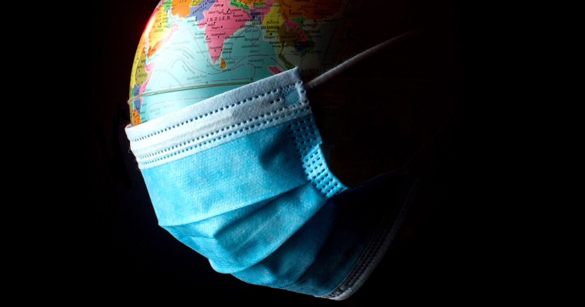 Pandemi Dünya Küresi Maske