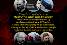 Azerbaycan Bayrağı Anlamı – Hüseyinzade Ali Turan, Atatürk, Ziya Gökalp. Türkleşmek-İslamlaşmak-Muasırlaşmak