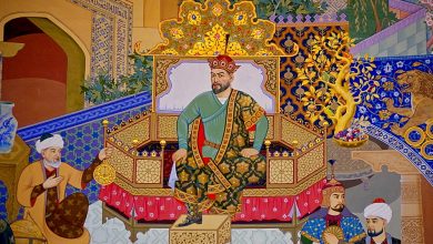 Emir Timur Tahtında Minyatür