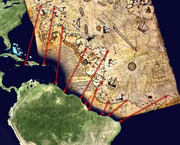 Piri Reisin Amerikan anahat haritasini Venezuela ve Brezilya kiyilariyla iliskilendirmeye calisan tez