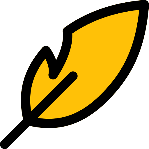 Kuş Tüyü Kalem Sarı Icon