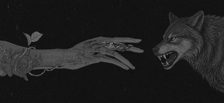 Kurt ve İnsan Karşılaşması Wolf and Human Encounter