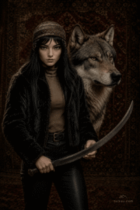 Türk Kadın Savaşçı Portresi Turkish Female Warrior Portrait